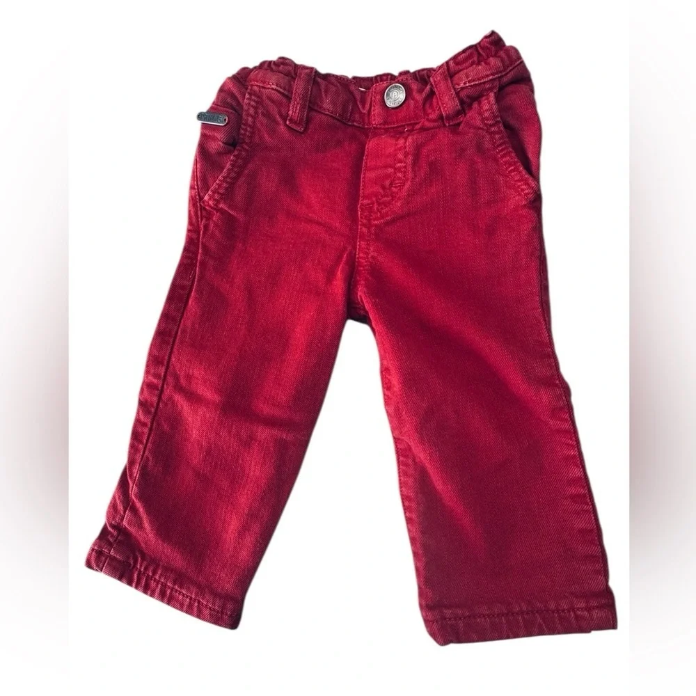 Primigi Baby Pants Red size 12 Months | Italian Brand | Soft Cotton Jeans